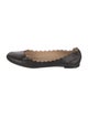 Chloé Leather Scalloped Accent Ballet Flats