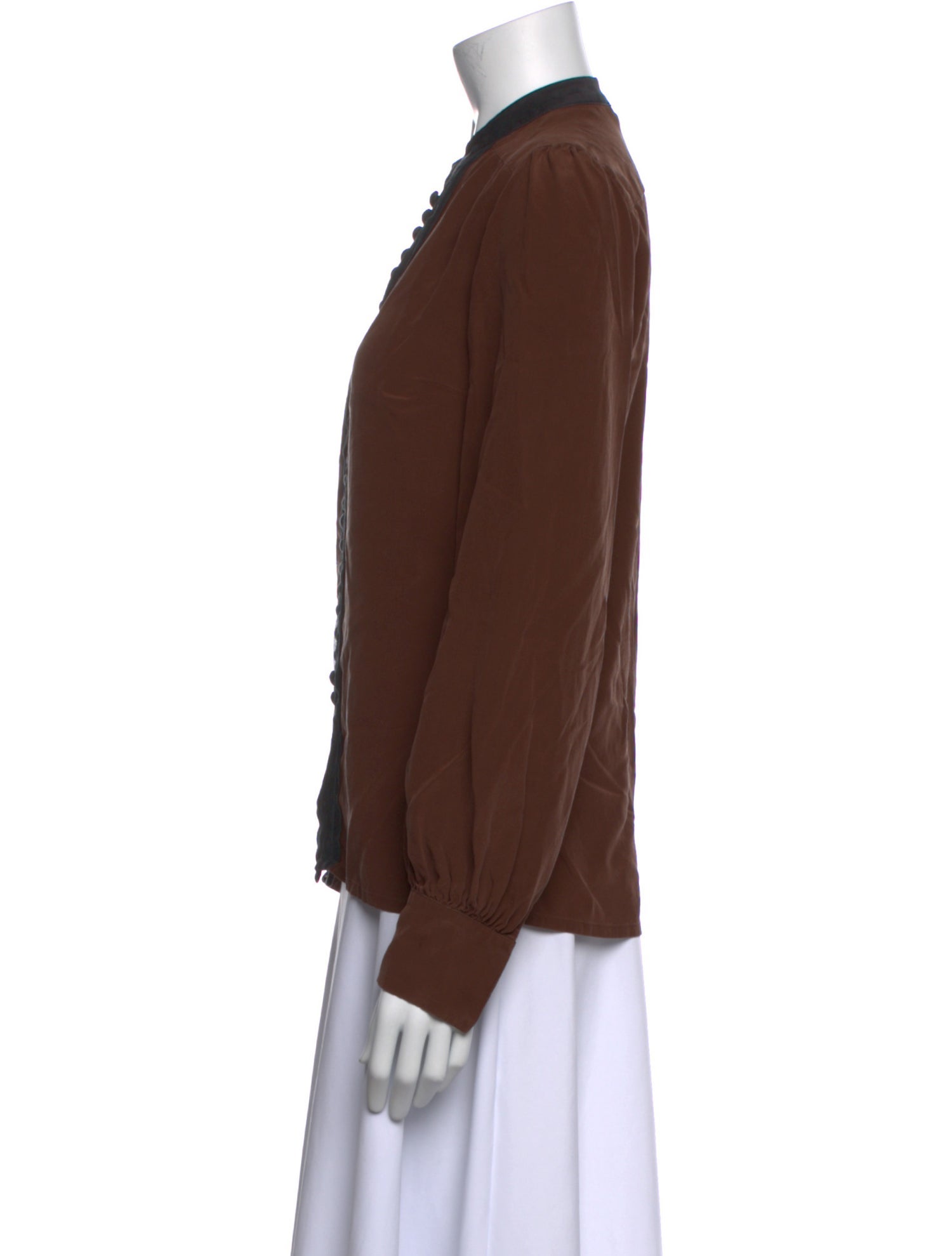 Chloé Silk Crew Neck Blouse