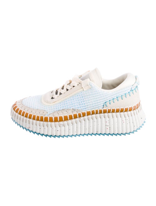 Chloé Mesh Plaid Print Sneakers