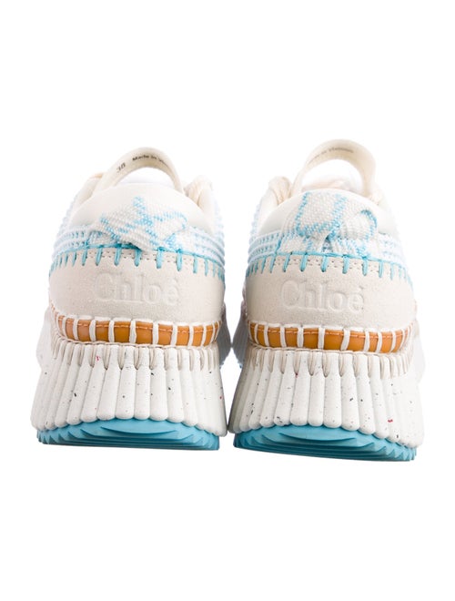 Chloé Mesh Plaid Print Sneakers