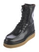 Chloé Leather Colorblock Pattern Combat Boots