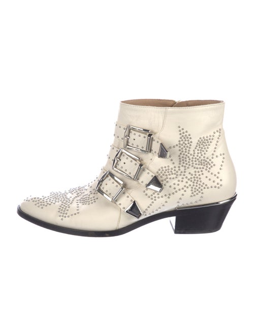 Chloé Leather Studded Accents Boots