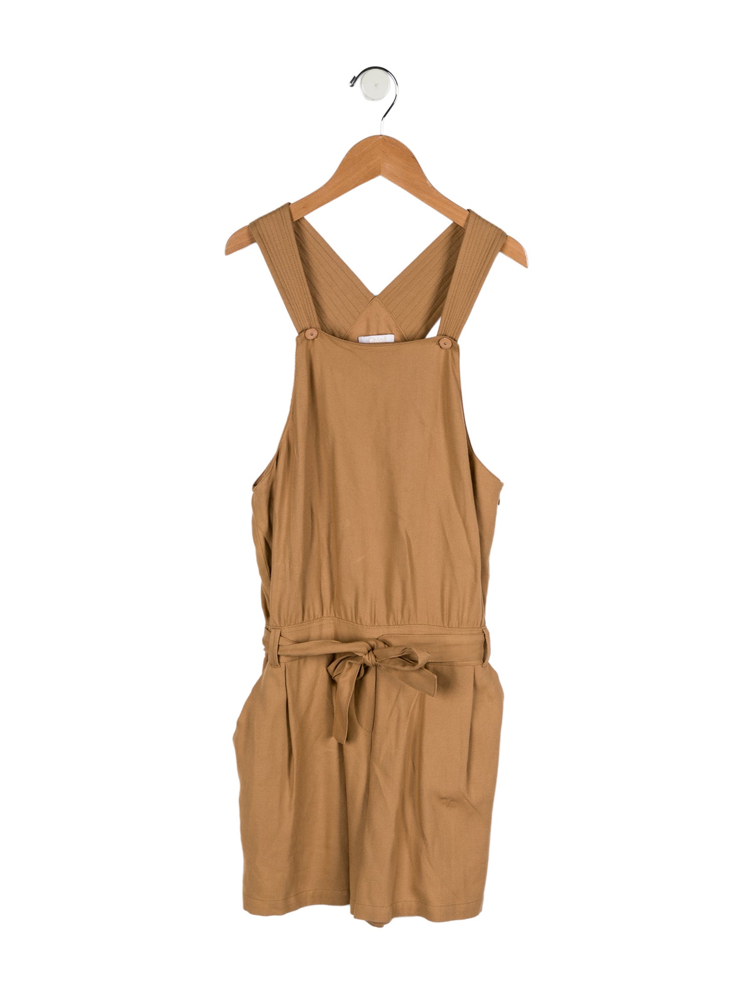 Chloé Girls' Solid Sleeveless Jumpsuit