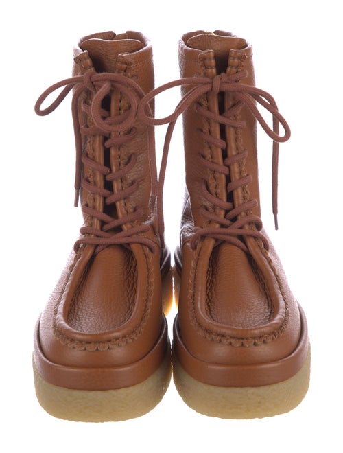 Chloé Leather Lace-Up Boots