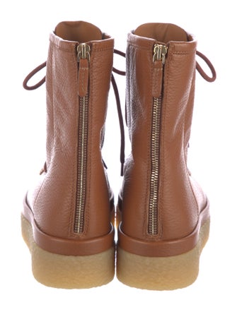 Chloé Leather Lace-Up Boots
