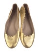 Chloé Leather Scalloped Accent Ballet Flats