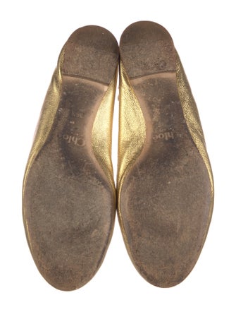 Chloé Leather Scalloped Accent Ballet Flats
