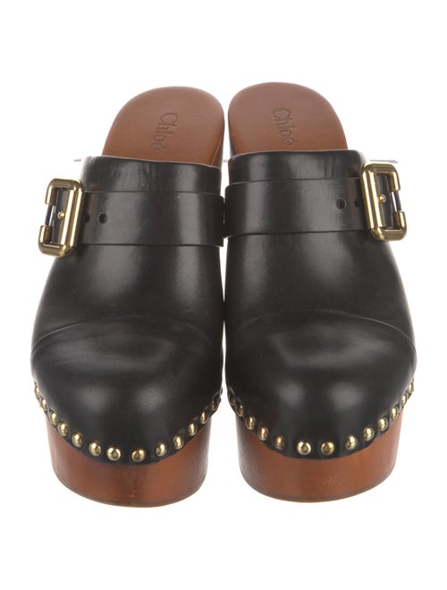 Chloé Leather Studded Accents Mules