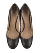 Chloé Leather Scalloped Accent Pumps
