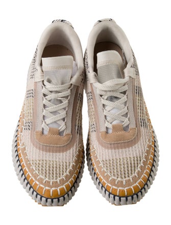 Chloé Mesh Colorblock Pattern Sneakers