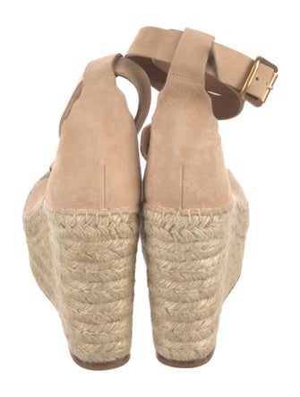 Chloé Suede Scalloped Accent Espadrilles