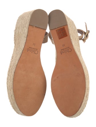 Chloé Suede Scalloped Accent Espadrilles