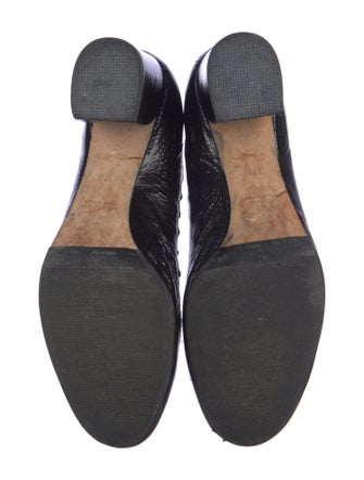 Chloé Patent Leather Scalloped Accent Pumps