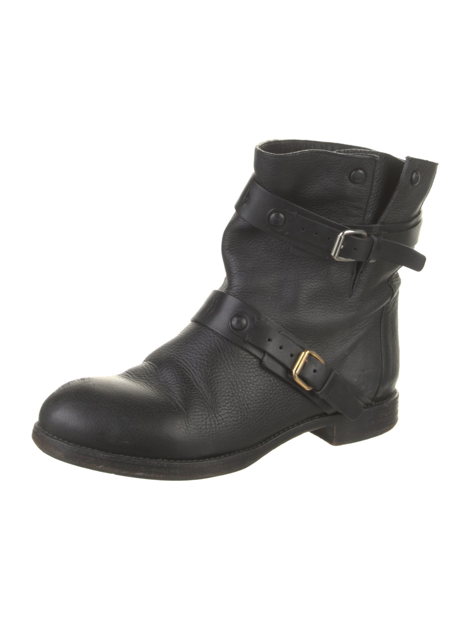 Chloé Leather Moto Boots