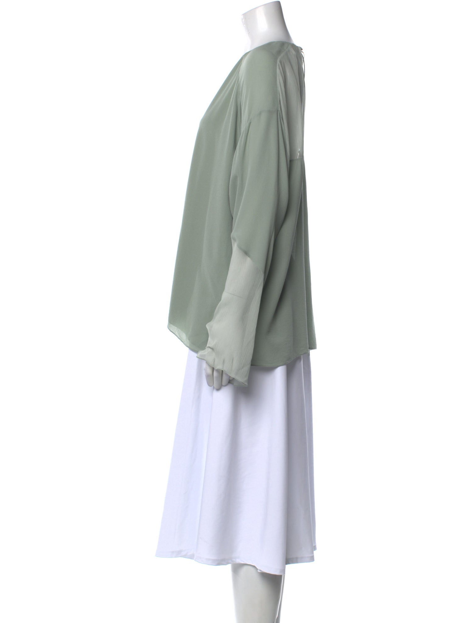 Chloé Silk Crew Neck Blouse