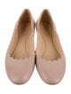 Chloé Leather Scalloped Accent Ballet Flats