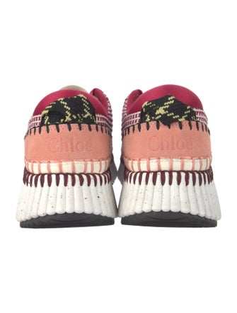 Chloé Colorblock Pattern Whipstitch Trim Sneakers