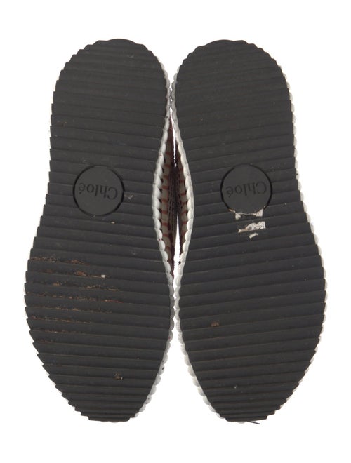 Chloé Colorblock Pattern Whipstitch Trim Sneakers