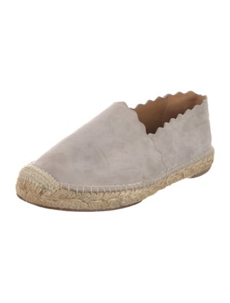 Chloé Suede Scalloped Accent Espadrilles