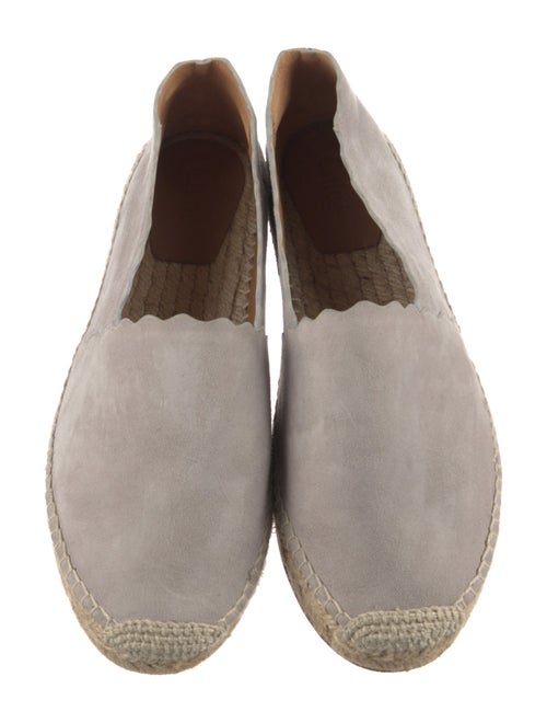 Chloé Suede Scalloped Accent Espadrilles