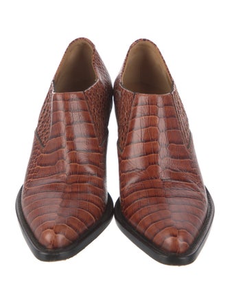 Chloé Leather Animal Print Western Boots