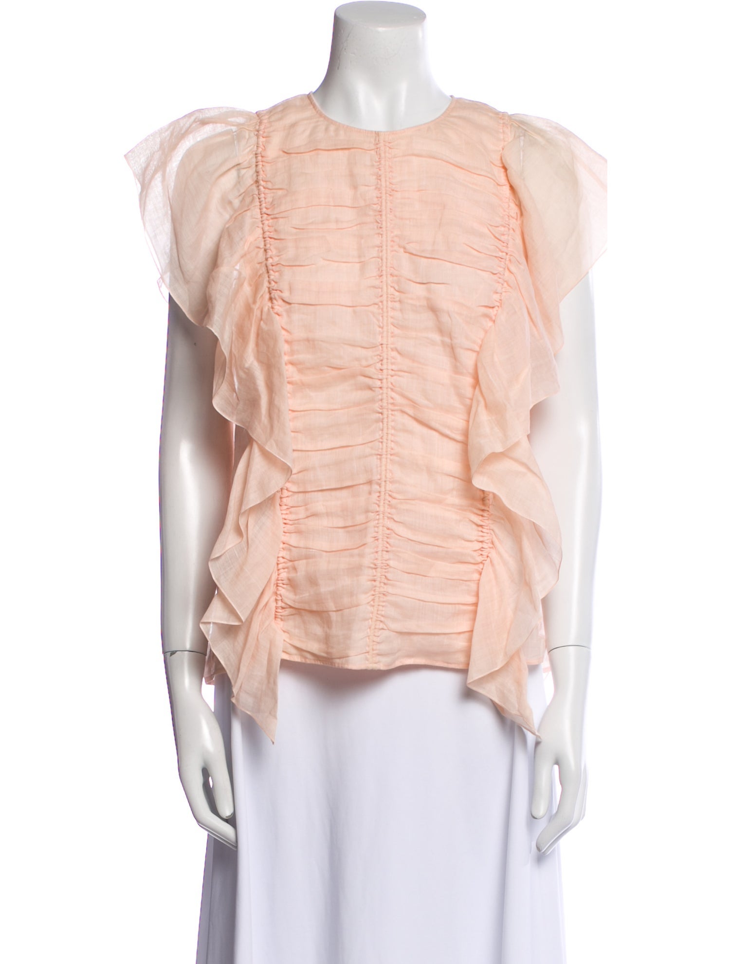 Chloé Crew Neck Short Sleeve Blouse