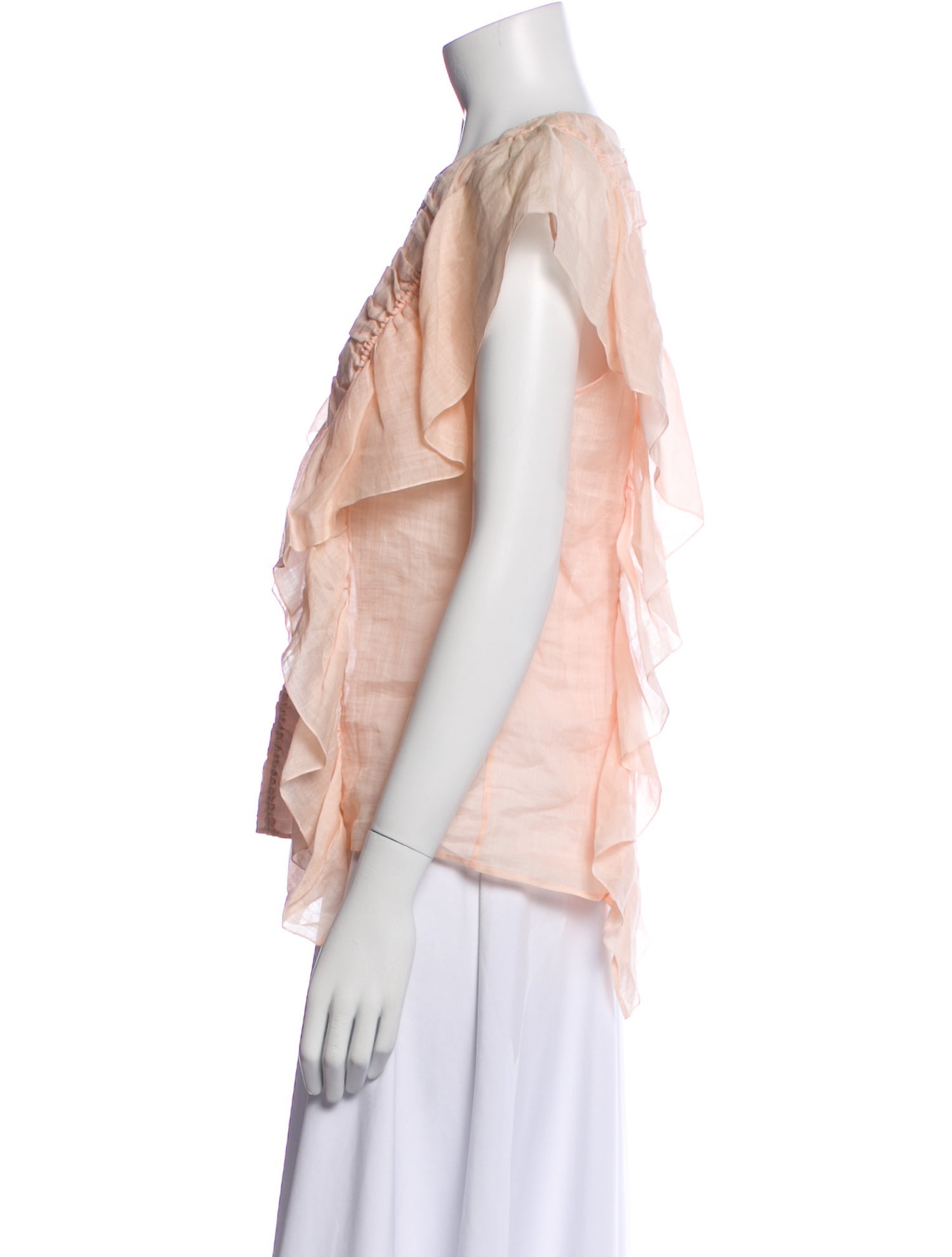 Chloé Crew Neck Short Sleeve Blouse