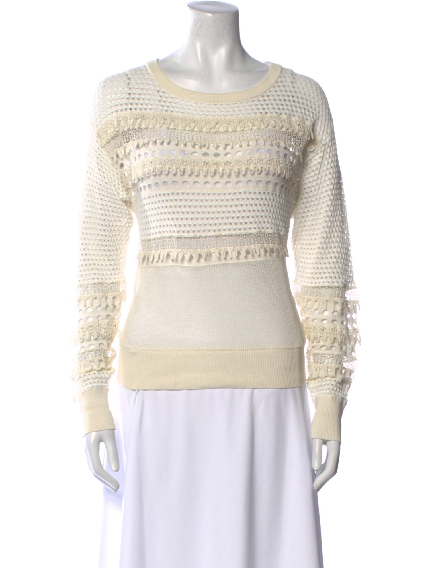 Chloé Scoop Neck Long Sleeve Sweatshirt