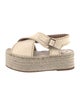 Chloé Leather Whipstitch Trim Espadrilles