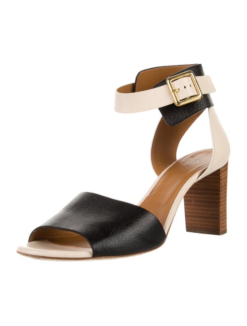 Chloé Leather Colorblock Pattern Sandals
