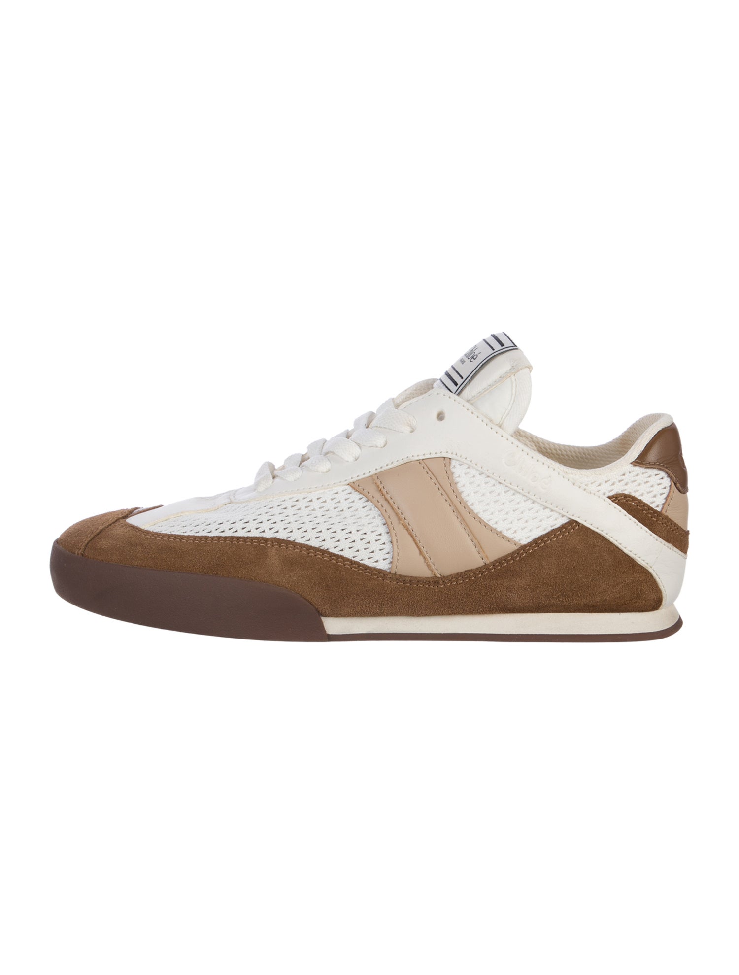 Chloé Suede Leather Trim Embellishment Sneakers