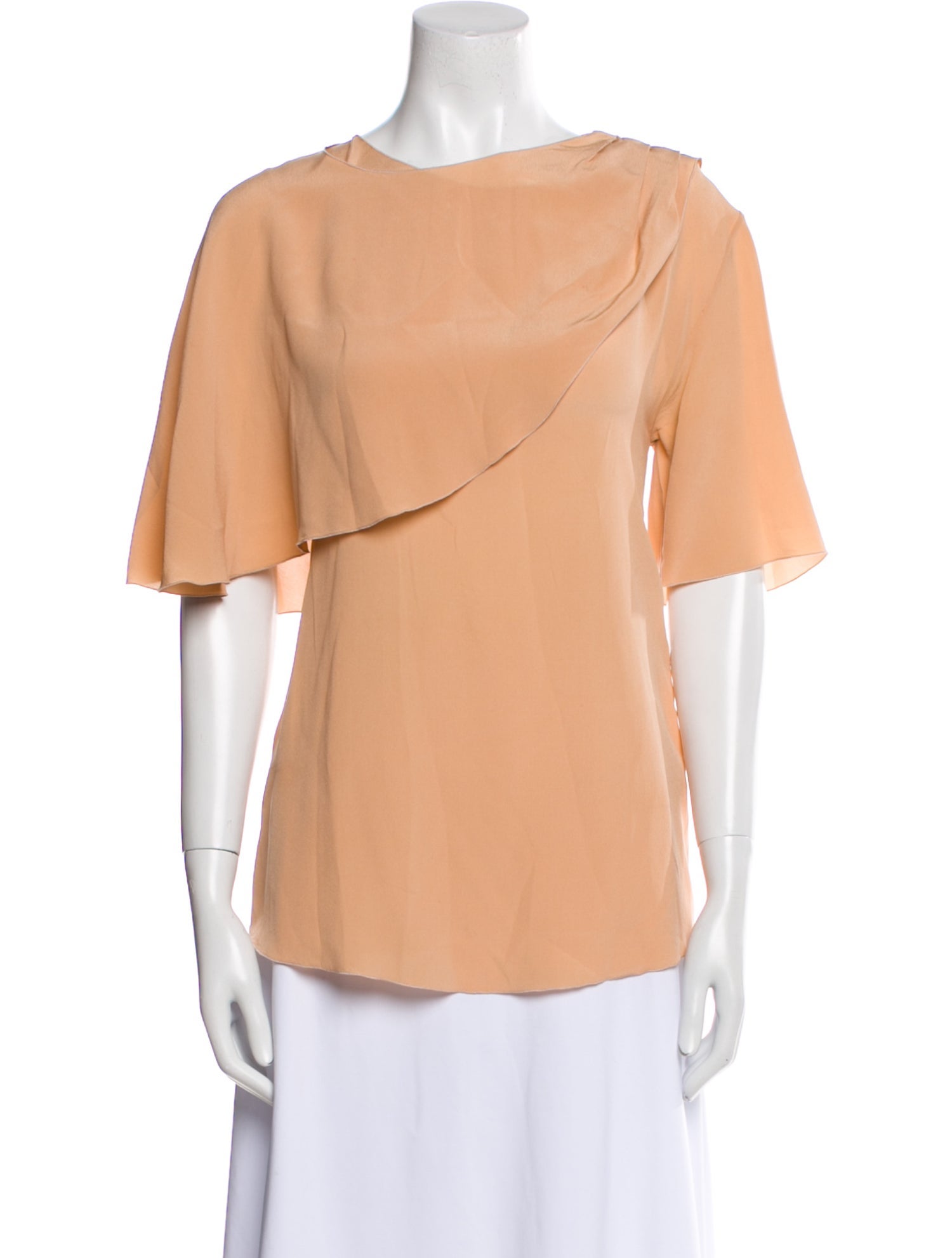 Chloé Silk Bateau Neckline Blouse