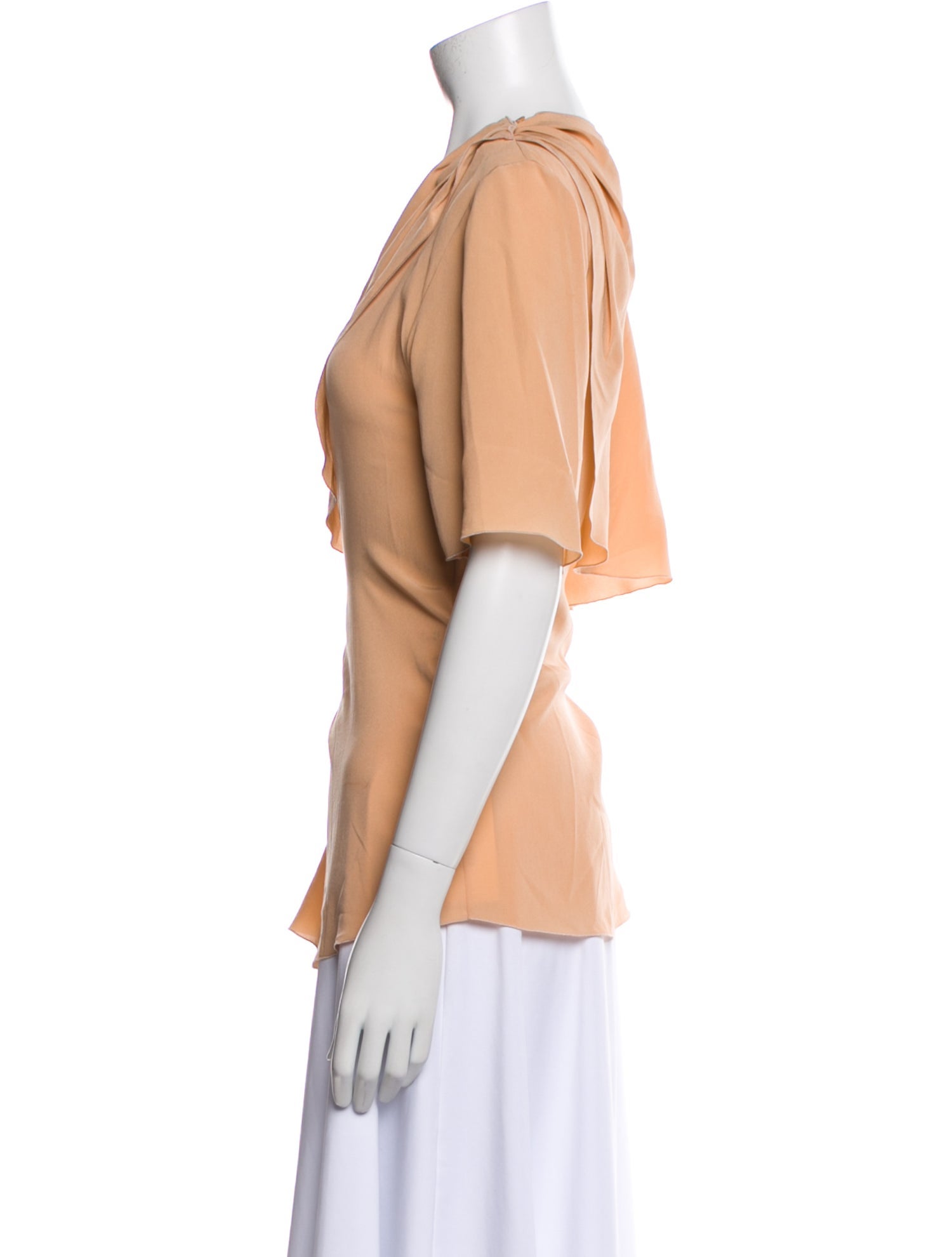 Chloé Silk Bateau Neckline Blouse