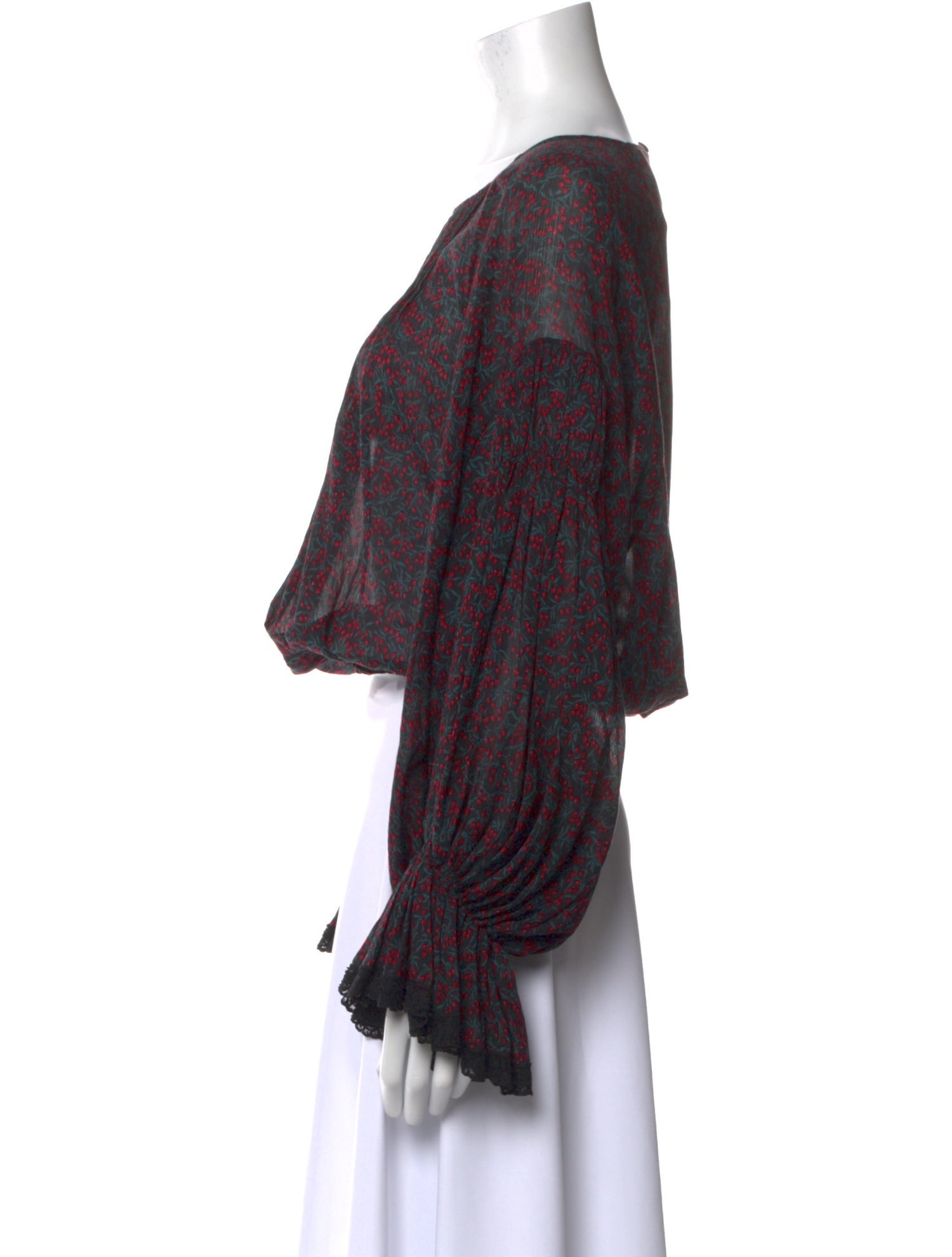 Chloé Printed Scoop Neck Crop Top