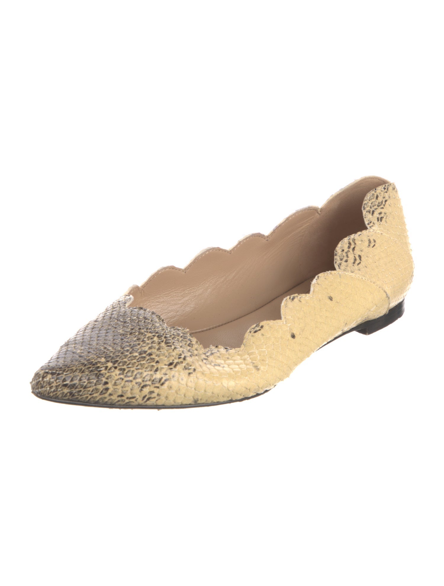 Chloé Snakeskin Animal Print Flats
