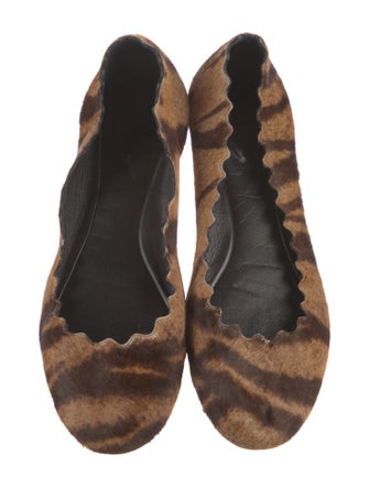 Chloé Ponyhair Animal Print Flats