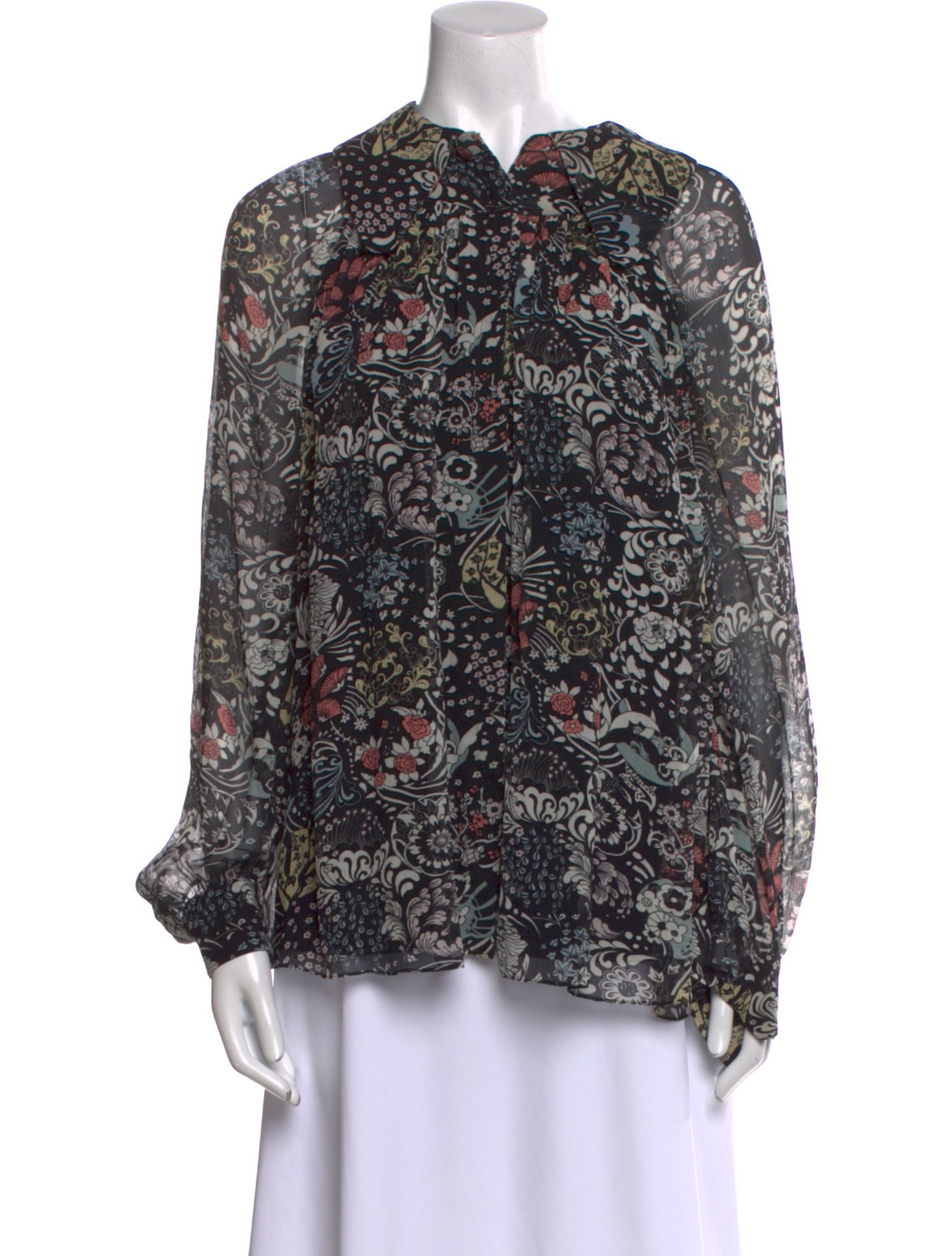 Chloé Silk Floral Print Blouse