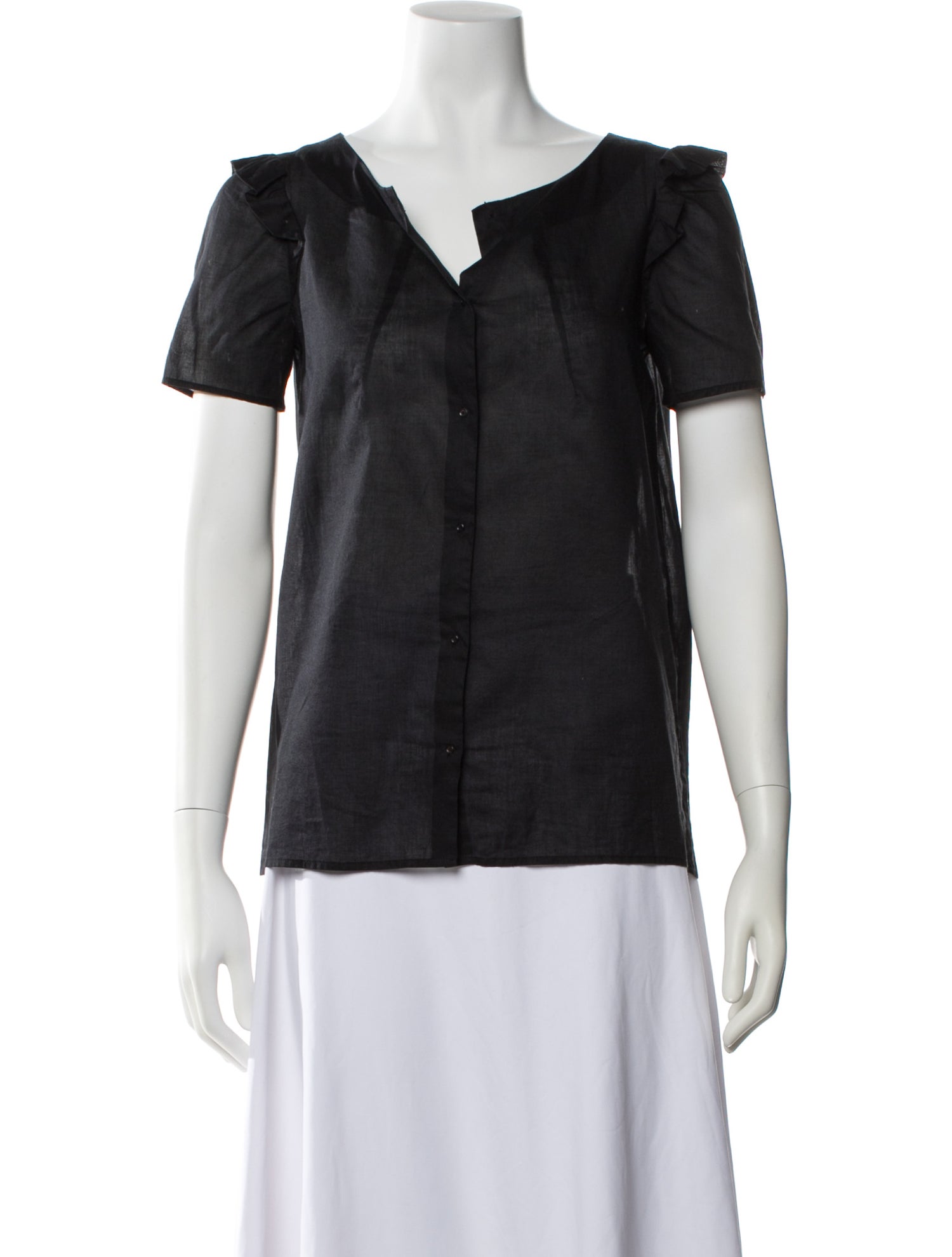 Chloé V-Neck Short Sleeve Blouse