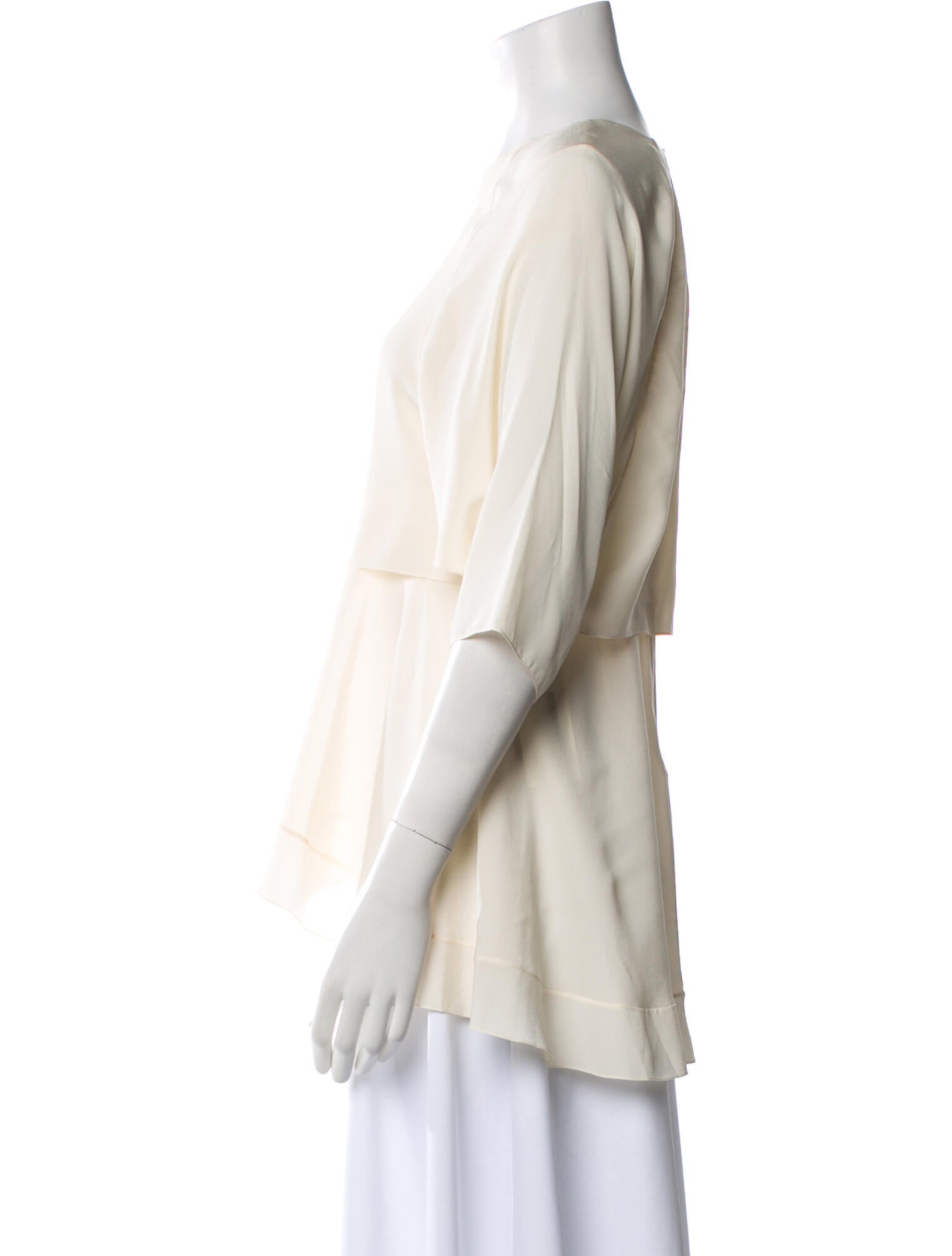Chloé Silk Bateau Neckline Blouse