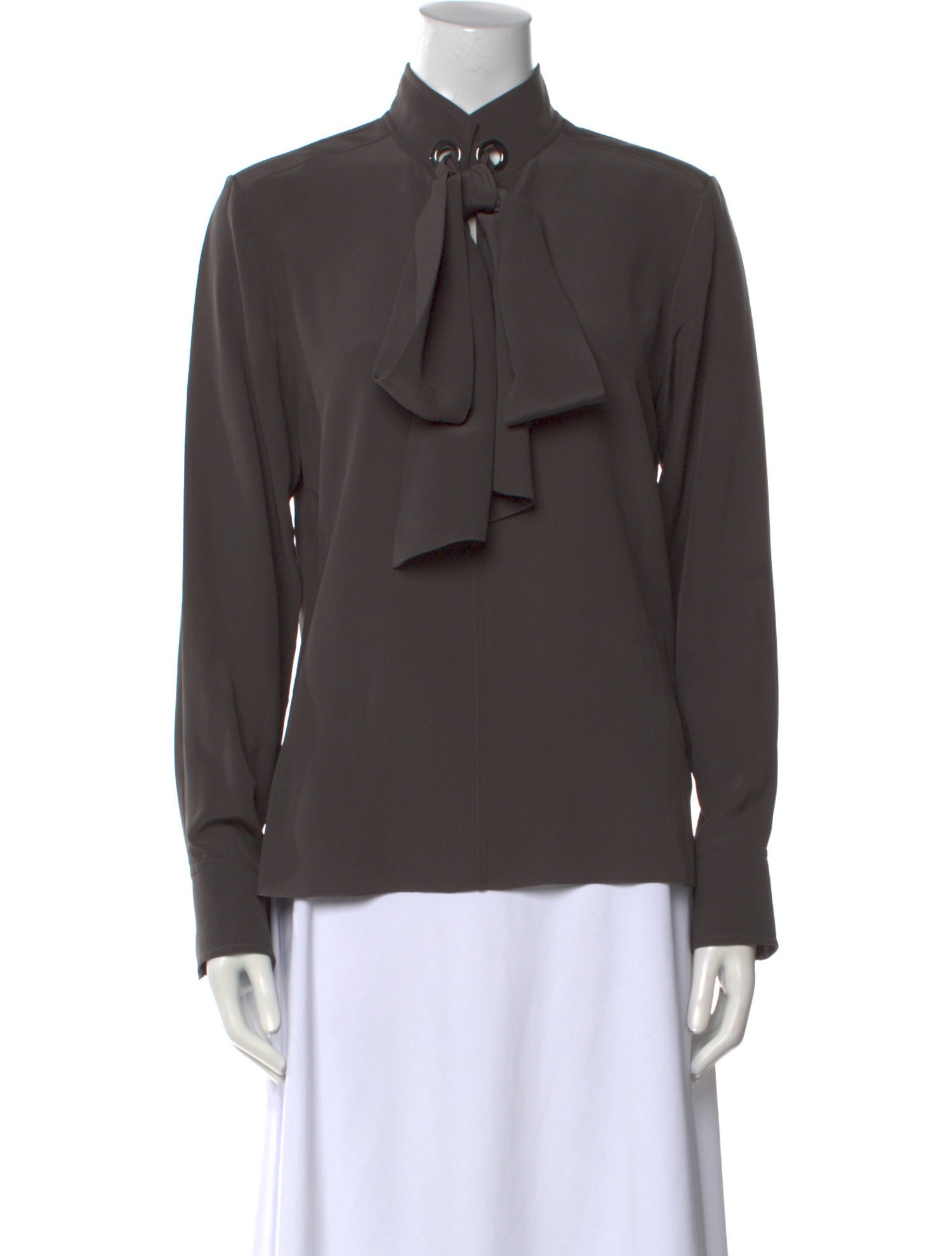 Chloé Silk Mock Neck Blouse