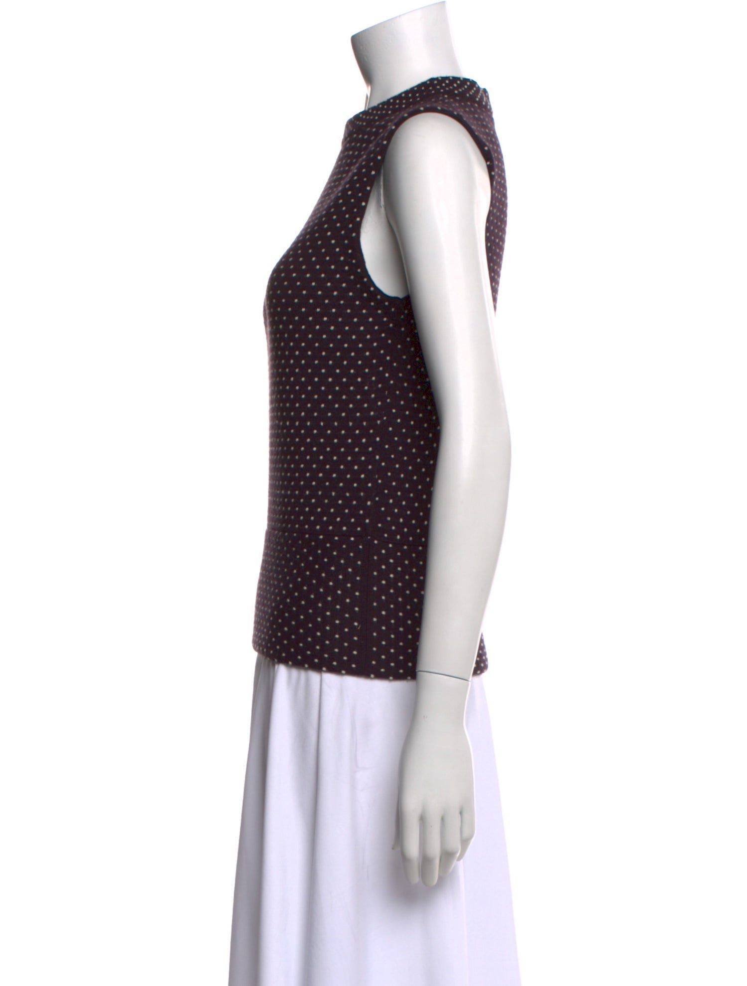 Chloé Wool Polka Dot Print Top