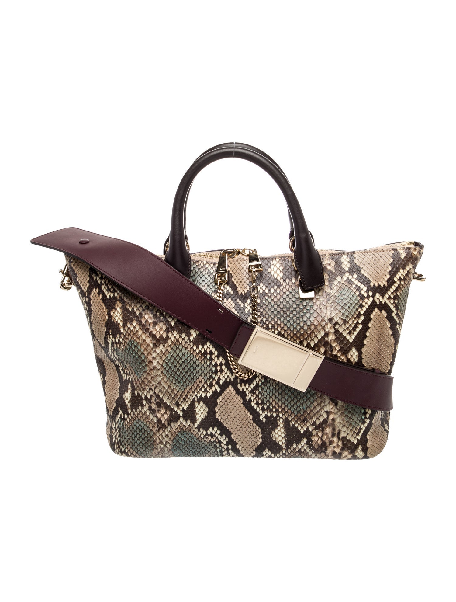 Chloé Snakeskin Top Handle Bag