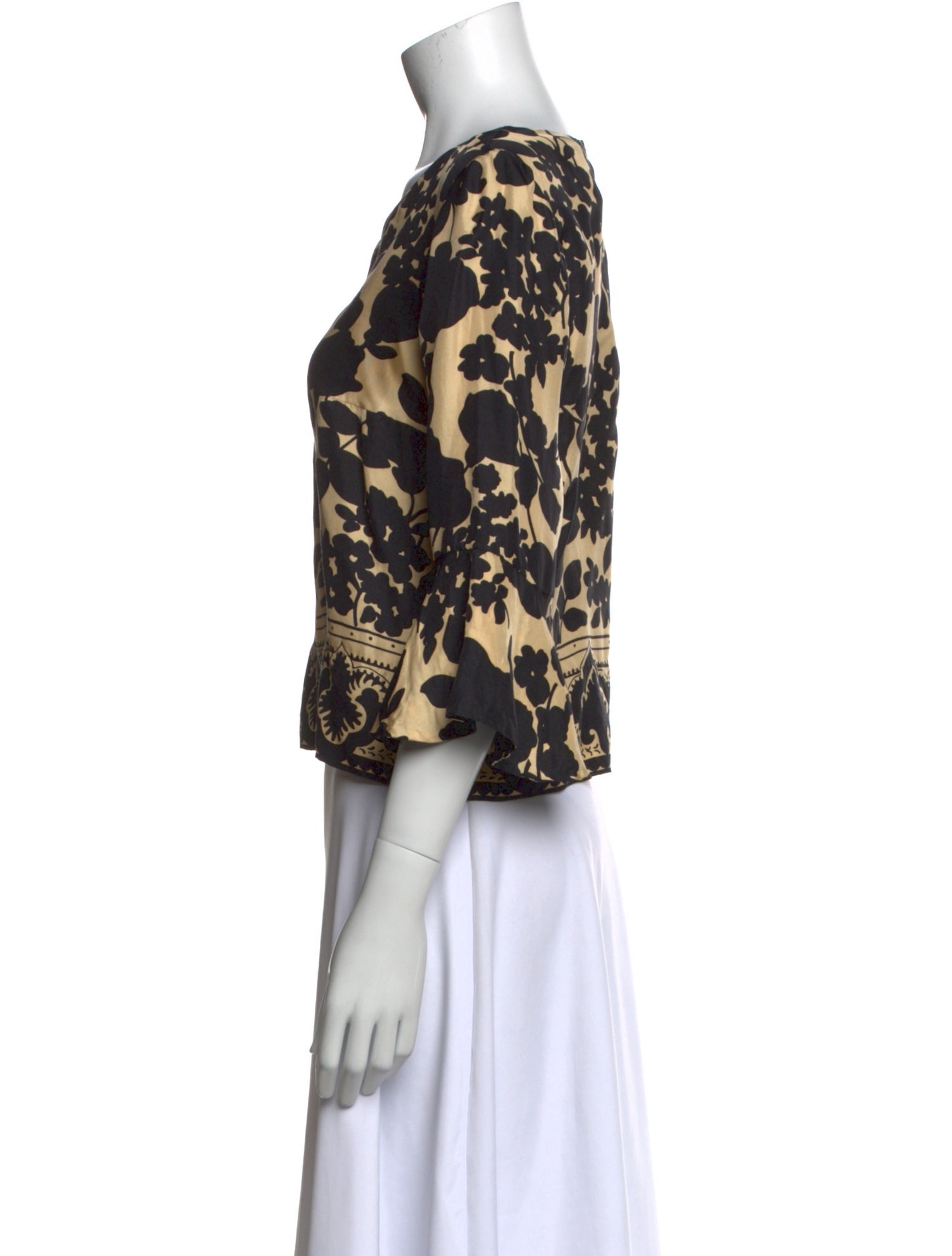 Chloé Silk Printed Crop Top