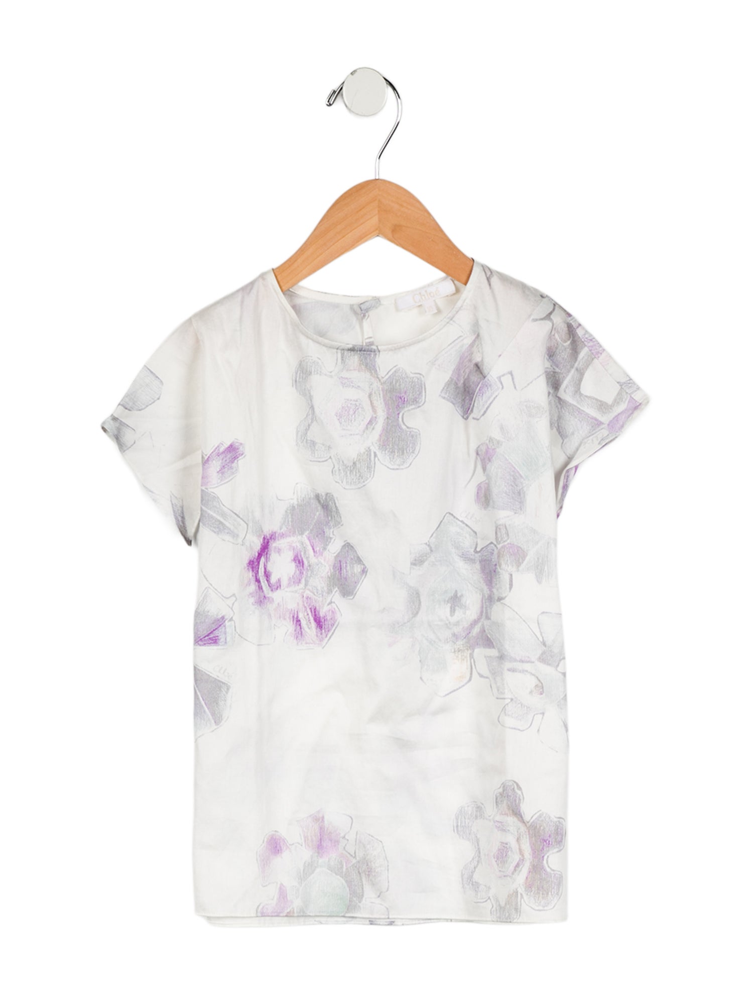 Chloé Girls' Floral Print Blouse