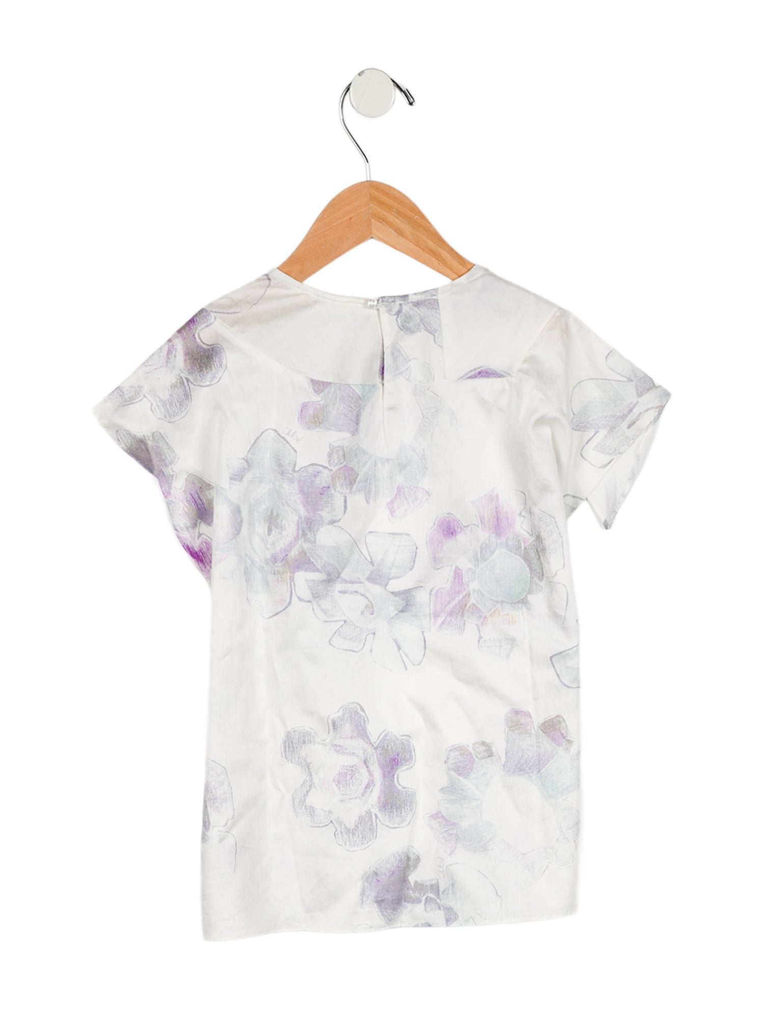Chloé Girls' Floral Print Blouse