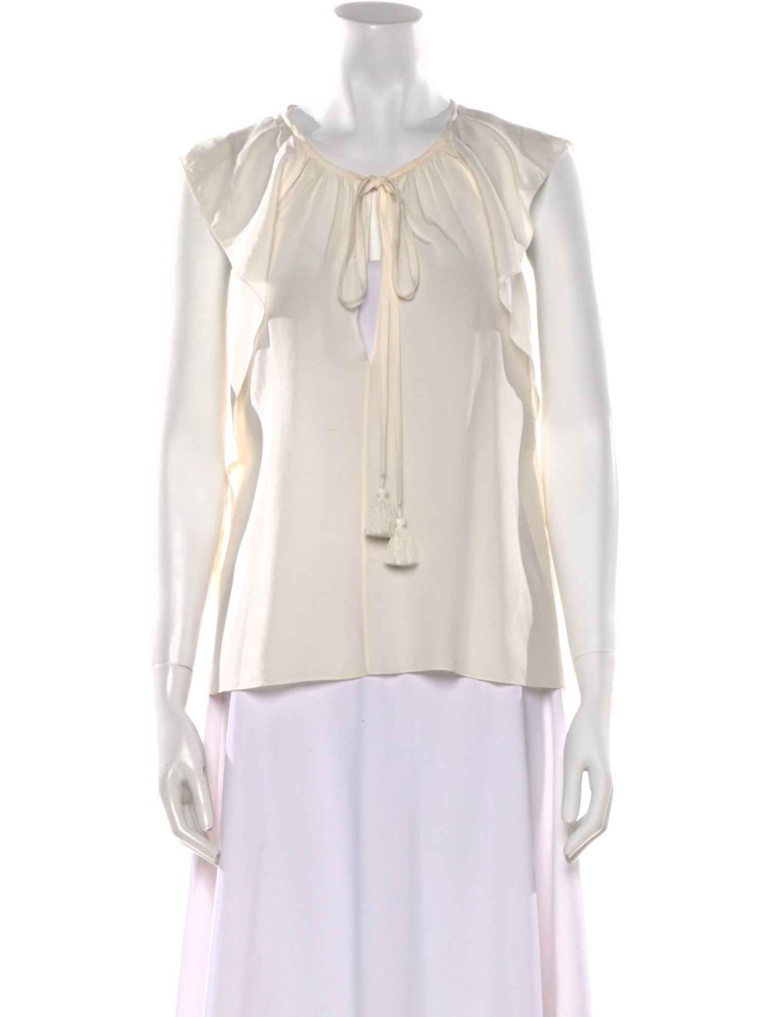 Chloé Silk Crew Neck Blouse