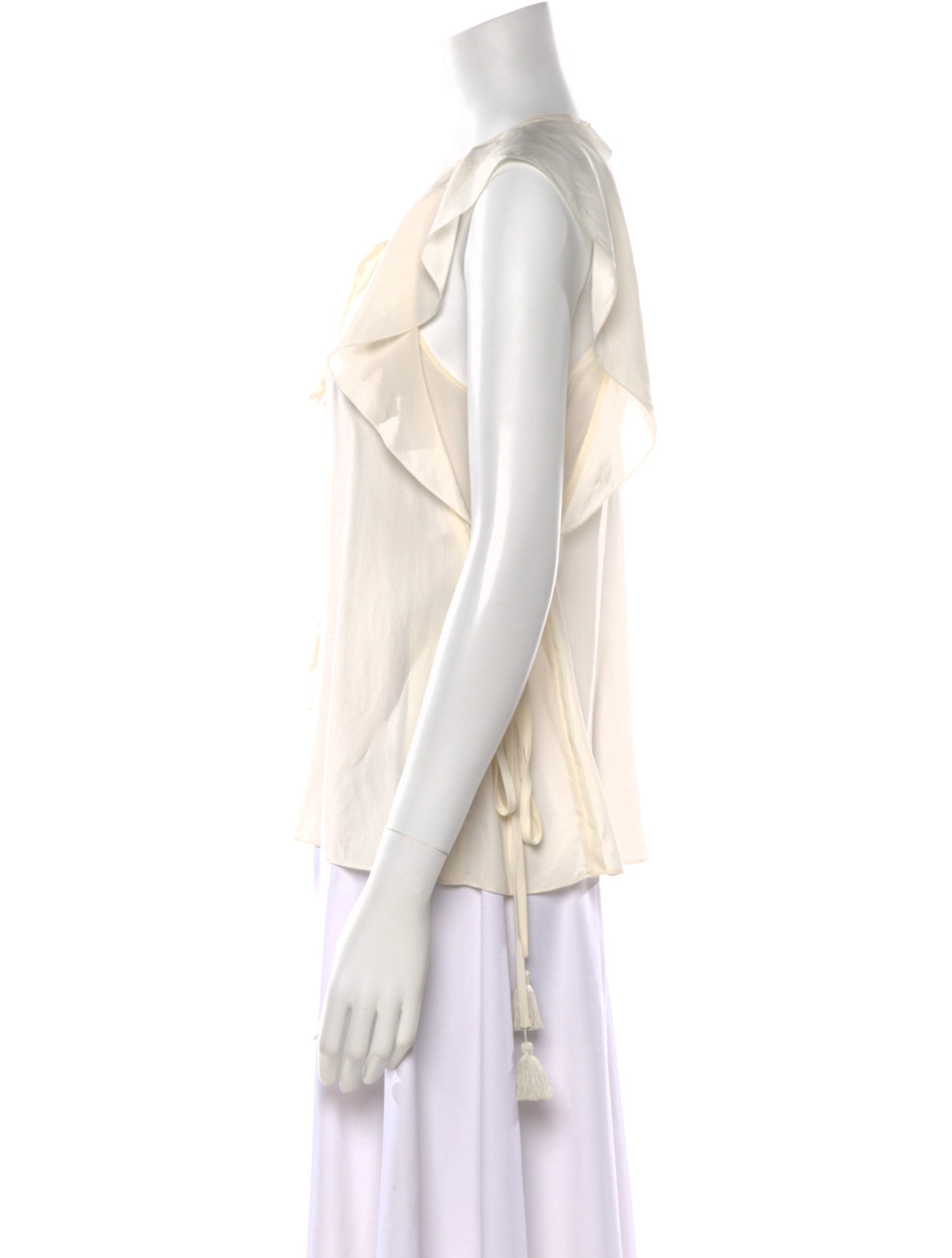 Chloé Silk Crew Neck Blouse