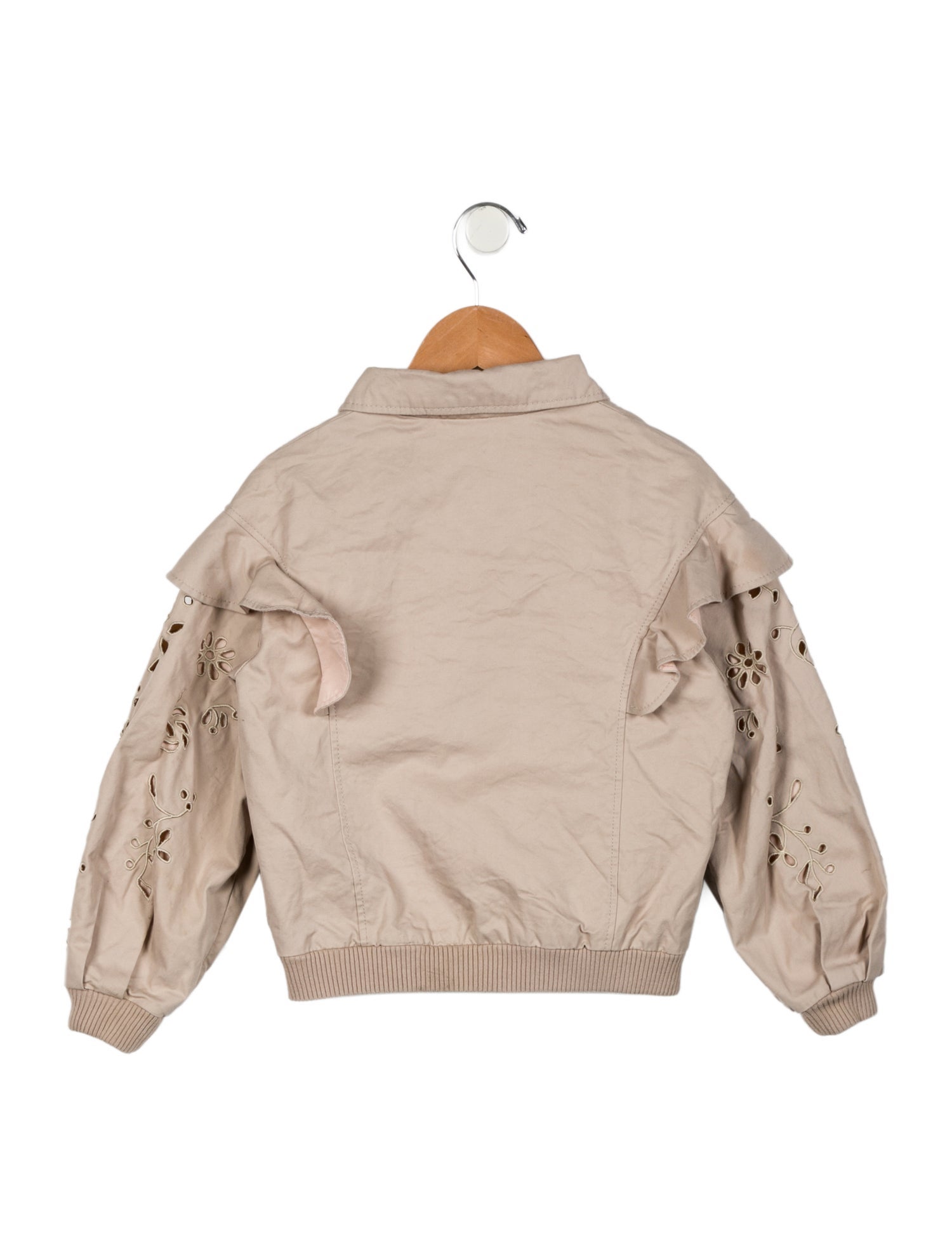 Chloé Girls' Embroidered Long Sleeve Jacket