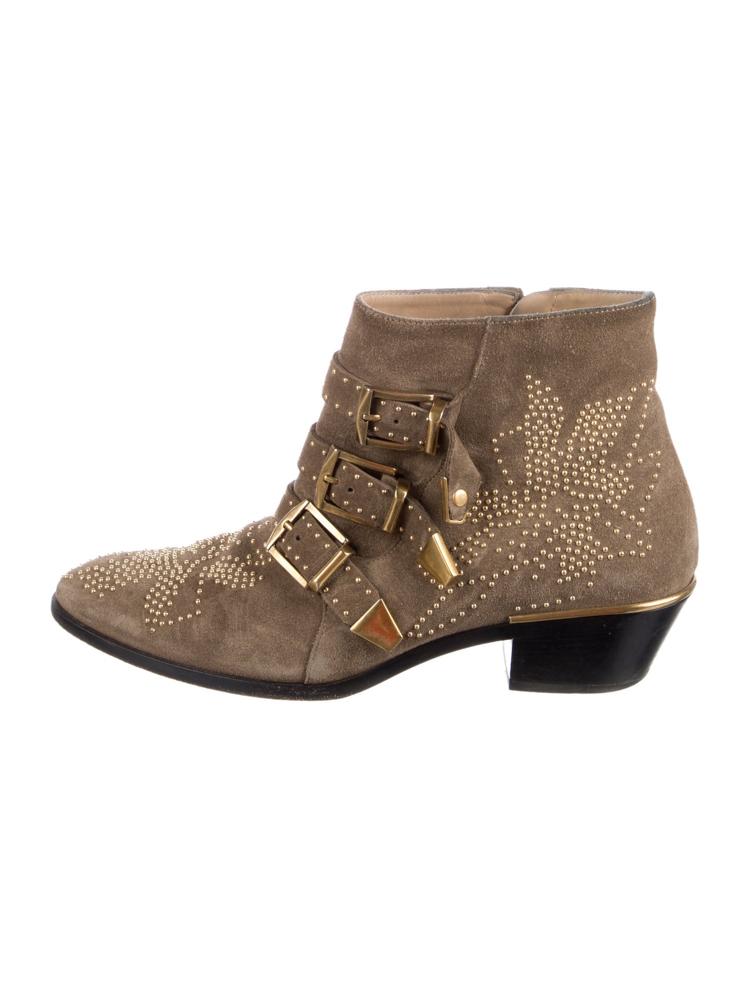 Chloé Suede Patterned Chelsea Boots