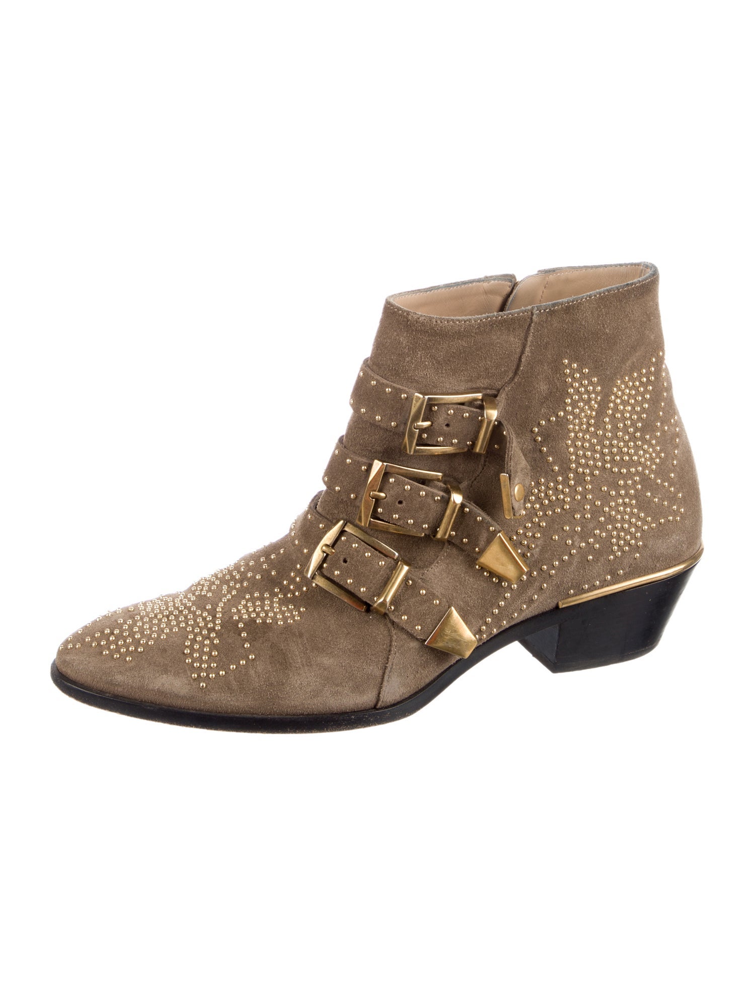 Chloé Suede Patterned Chelsea Boots